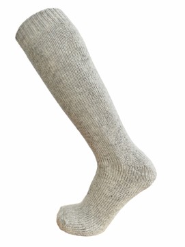 Nordlys tykk og varm Ullstrømpe – Grå – 80% ull