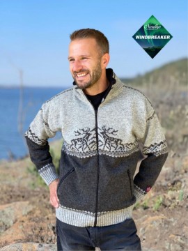 Nordlys Femund vindtett ulljakke til dame og herre grå koksgrå