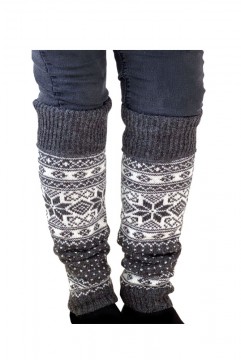 Nordlys Mønstret leggvarmer koks